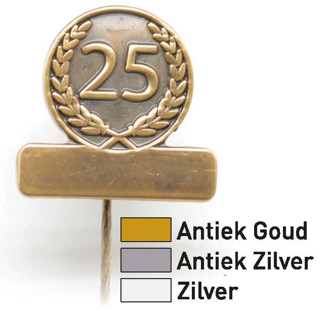 25 jaar Jubileumspeldje Artnr. 51